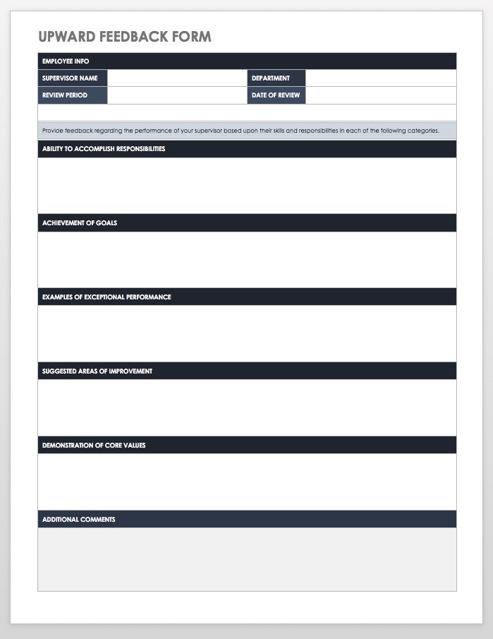 Performance review templates